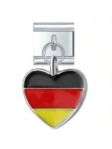 2025 New Fashion Modular National Flag Pendant Elastic Charm Italian Links Fit 9mm Bracelet Making Women DIY Jewelry - A - View 15