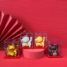 Solar Powered Plastic Mini Waving Lucky Cat, Auto Shake Motion Decor, For Home & Car, Opening Gifts - Mini Lucky Cat - View 5