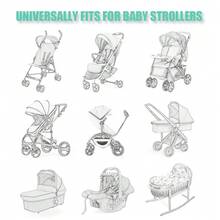 Leybybui 1-Second Install Stroller Mosquito Net | Universal Stretch Fit For Crib/Playard/Bassinet | Tear-Resistant Mesh Screen | Outdoor Travel Must Have - White - View 8