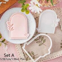 Leaf Pattern Cookie Cutter DIY Birthday Fondant Biscuit Mold Baby Shower Party Cookies Embossing Mould Dessert DIY Decor Tools Wedding Party Birthday Cake Mold