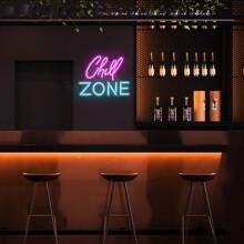 GOZYE Chill Zone LED Neonschild - USB betriebene Wanddekoration für Schlafzimmer, Wohnzimmer und Partys - Haushalt LED-Leuchten ohne Batterie, Betriebsspannung ≤36V