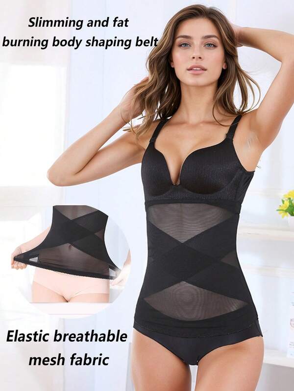 1 Stück Ultraflacher formender Bauchreduzierender Taillen-Body-Shaping-Gürtel, Bauchgurt mit brennender Fettverbrennung, Figurformung