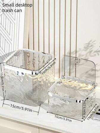 1 件迷你迷人低调卧室咖啡桌顶部迷你垃圾桶带加压创意存储