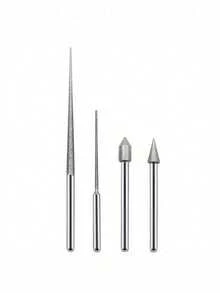 Brocas de grabado con punta de rhinestone de alta precisión, adecuadas para jade, perlas falsas y tallado - ¡Herramienta de corte rápido! Herramienta esencial para joyería y tallado de jade - Plateado - Ver 6