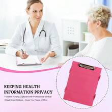 TLL  Nursing Clipboard With Medical Edition Cheat Sheets 3 Layers Nurse Clip Boards Notepad For Students Nurses And Doctors PinkTANGTLL - Pink - View 6