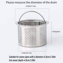سلة منقي حوض المطبخ من الصلب المقاوم للصدأ، مصفاة صرف المياه للمنع السدات، رف تجفيف الأطباق ووعاء لغسل الخضروات