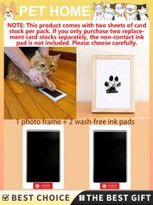 2pcs Pet Paw Print Set 2025 New Non-Contact Ink Pad, Easy Pet Paw Print Pad To Commemorate Pet Growth, Pet Footprint Ink-Free Pad To Preserve Cat/Dog Paw Print Pet Keepsake.Pet Toy Storage Box, Toys And Sundries Storage Basket