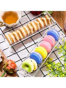 Étagère en acrylique pour craquelins, plateau rectangulaire, présentoir transparent pour macarons et gâteaux, vitrine ronde et carrée pour aliments avec protection UV - Transparent - Voir 3