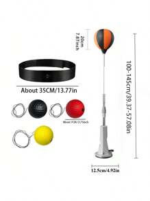 1pc Adjustable Height Boxing Speed Ball, Durable And Portable, Suitable For Home And Gym Reflex & Hand-Eye Coordination Training