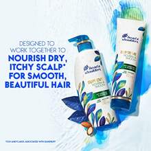 Head And Shoulders  Anti Dandruff Shampoo And Conditioner Set Sulfate Free Argan And Jojoba Oil For Dry Scalp Nourishes And Smooths Safe For Color Treated Hair 11.8 And 9.4 Fl Oz - as pic - View 6