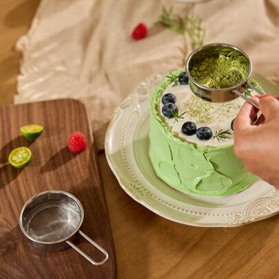 Cirelle 1pc Stainless Steel Powdered Sugar Shaker Back To School, New Year, Christmas Party, Rama Kitchen Essentials, Thanksgiving Day Party, Baking Use, Family Dining, Afternoon Tea Use, Party Use