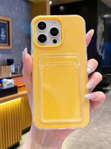 حافظة هاتف بلون الحلوى وفتحات بطاقة متوافقة مع أيفون 17 برو، 17 برو ماكس، 17 إير، 17، 16، 15، 14، 13، 12، 11 برو ماكس، 16 بلس، غطاء ناعم شفاف مقاوم للصدمات