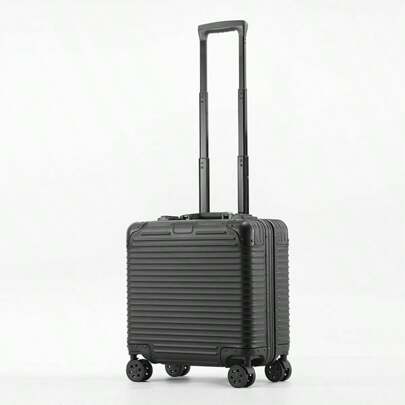 Aluminum-Magnesium Alloy Frame Suitcase, Compact And Practical Business Boarding Case, Photography And Travel Code Box, Ultra-Light 18-Inch All-Aluminum Trolley Case, Multi-Speed Adjustable Trolley, Smooth Universal Wheel, Short-Distance Travel Case, Horizontal Striped Computer Case, Reasonable Internal Area, Able To Store Clothes In An Orderly Manner Bag For School School Accessories School Stuff