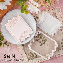 Leaf Pattern Cookie Cutter DIY Birthday Fondant Biscuit Mold Baby Shower Party Cookies Embossing Mould Dessert DIY Decor Tools Wedding Party Birthday Cake Mold