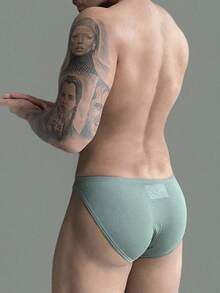 3 PCS Mixed Color Men's Briefs Sexy Small Triangle Underwear Set Modal Thin Solid Color Low Waist Bulging Bag Bikini Lifting Buttocks For Man - 混合色 - 查看 9