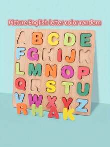 Un nuevo conjunto de juguetes de rompecabezas de madera para niños, que incluye números y letras, juguete educativo, como regalo para niños, manta con números y alfabeto, bloques de rompecabezas con ABC, alfabeto de madera, alfabeto árabe, micrófono para niños