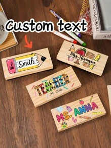 1pc Custom Personalized Teacher Whiteboard Eraser With, Custom Preschool Teacher Name Eraser Gifts, Hand Painted, Custom Teacher Appreciation Gifts,Personalized Gifts, Holiday Decorations, Gifts For Teachers, Creative Teacher Gifts, Back To School Gifts,There Are 23 Styles To Choose From