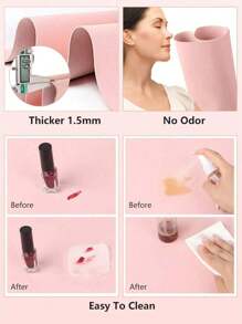 1 Stück Nagel-Arbeitsplatz Matte, PU und waschbar faltbare Handauflage für Nagelkunst, Armablage für Nagelpflege, Nagelstudio Tools, faltbare Handauflage für Nagelkunst, weiches Mikrofaserleder Nagelkunst Matte, Maniküre Matten, Maniküre Tisch Matten, Manikürtisch Matten für Zuhause und Salon