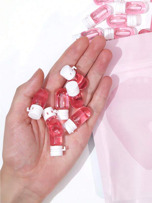 Klares Glas Probenflasche Set mit doppeltem Bajonett auslaufsicher + Klapdeckel, tragbares Design mit rundem Boden, kleine Bulb Serum Flasche für Lotion/Make-up Entferner/Händedesinfektionsmittel, Reisespender, Reise-Kulturtasche, Aufbewahrung für Hautpflegeproben, Tägliches Pendeln zur Nachfüllung von Make-up, Haushaltshändedesinfektionsmittel, Spender, ätherisches Öl, Parfüm DIY, transparente visuelle auslaufsichere Flasche für Körper