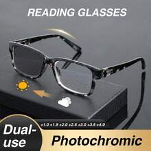 1副时尚商务变色老花镜，镜片具有光敏变色功能，舒适的弹簧铰链镜框，经典商务休闲变色老花镜，男女皆宜 - 蒙特內哥羅 - 查看 1