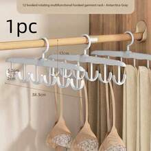 1pc/5pcs12-Hook Plastic Hanger Set: Space-SavingOrganizer For Bras, Tank Tops, And More In YourCloset