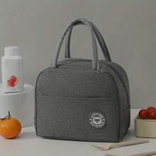 1pc Insulated Bento Bag, Lunch Box Bag, Large-Capacity Insulated Bento Bag, Student Meal Bag, Waterproof And Oil-Proof, Office Worker Meal Bag, Thickened Aluminum Foil Bag, Waterproof Meal Bag, Meal Bag, Bento Bag, Oxford Cloth Insulated Bag, Work Takeout Packing Bag, Lunch And Picnic Preservation Insulated Bag, Ice Bag