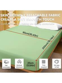 1件超柔软纯色床笠，轻盈如云，9.84英寸/25厘米深口袋，适用于所有尺寸的床——单人床、双人床、大号双人床、特大号双人床，居家和宿舍必备