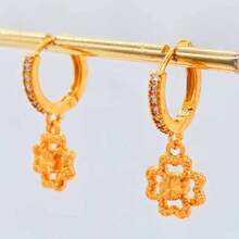 耳环镀金小圆耳环时尚珠宝女士礼物圈形穿孔金耳环穿孔配饰