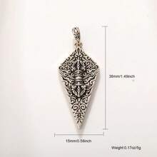 1 pieza Colgante lujoso en forma de sol, pentágono, escudo, luna y corazón, chapado en cobre, con diseño geométrico e incrustado de circonita cúbica, accesorio de joyería DIY, regalo para hombres y mujeres