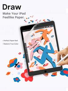 ZYONS 2 Stücke papierähnlicher Bildschirmschutz für iPad 11. Generation A16 2025, matter Film, weicher Film, kein Glas, papierähnlicher Zeichenfilm kompatibel mit 10./9./8./7./Air 11/13/Pro 12.9/Mini 7/6/M2/M3/M4 2024, mattverspiegelter Malfilm mit hoher Empfindlichkeit, iPad Zubehör