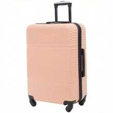 4 Pc Hardside Spinner Luggage Set With 20 And 25 Suitcases And Packing Cubes Pearl Blush