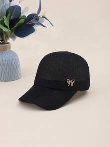 1 件和纸蝴蝶结装饰棒球帽，纯色，韩版，时尚百搭，女士夏季，透气 - 彩色 - 查看 18