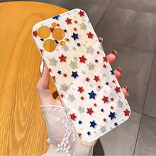 Independence Day Pentagram Transparent Anti-Drop For Apple  16 15 14 13 12 Pro Max 16 15 14Plus 11 X/Xsmax Phone Case Tpu Soft For  S21 S22 S23 S24 S25 Ultra/Edge/Plus/+ A13 A14 A15 A23 A25 A35 A53 A54 A55 A73 NOTE 10/20 - 透明的 - 查看 5