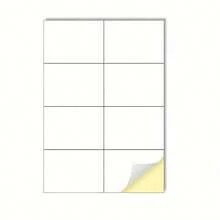 20 张 A4 297 X 210 毫米纸张，自粘多用途标签，可打印白色贴纸标签，适用于激光/喷墨打印机贴纸尺寸白色，每张 A4 纸可贴 1/2/4/8 个标签，学校用品，返校