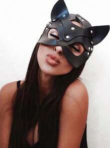 قناع نسائي جريء، قناع أسود جذاب للنساء، قناع جوثي لهالوين، قناع قطة للحفلات، اكسسوارات ملابس نسائية جريئة، هدية عيد الحب، قناع للحفلات