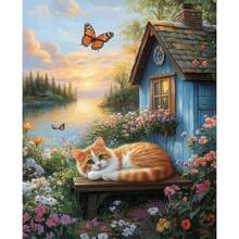 1/2pcs 5D Diamond Painting Kit, Round Full Drill Canvas, Animal Theme Bunny Artwork, Mosaic Craft Wall Art For Home Decor, DIY Diamond Art For Beginners, Frameless 30x40cm, Ideal For New Year Gift