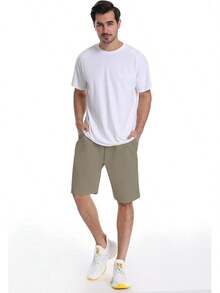 VN-Men's Plus Size ShortsVN-Men's Plus Size Shortsn's Lounge Shorts With P Poets Loose-Fit Jeey Shorts Running,Workout,Tining, Basketbashorts Menshorts Men - Grey Brown - 查看 3