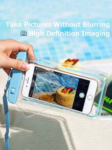 Custodia impermeabile universale per telefono, borsa impermeabile per telefono cellulare, sacchetto impermeabile per telefono, borsa impermeabile per telefono, compatibile con e adatta a tutti i modelli di telefoni cellulari, per nuoto, rafting, immersioni, fotografia subacquea, spiaggia, viaggi, vacanze, piscina, sport all'aperto.