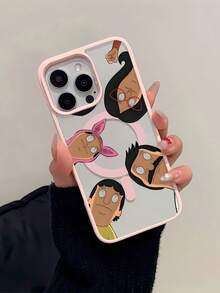 Bobs Burgers Family Fun Element-Design Phone Case, Suitable For IPhone Models 16, 15, 14 Pro Max, 13, 12, 11, XR, XS Plus Phone Cases, Made Of TPU Silicone Material, Providing Shock And Drop Protection, With Drop Protection Function, And Has A Very Good Hand Feel. It Is The Most Suitable Gift For Family, Friends, And Loved Ones. - Hồng - Xem 3