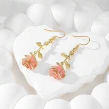 Pendientes con gota de aceite de estilo europeo y americano exquisitos para mujeres, joyería sencilla y suave para uso diario, regalo de vacaciones, aniversario o compras