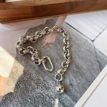 Sterling Silver Bracelet Ball Bell Personalized Thick Chain Adjustable Light Luxury Niche High-End Feeling - Ball Bell Bracelet - View 7