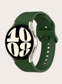 1pc Unisex Plain Quick Release Silicone Smartwatch Strap Compatible With Samsung Watch 7/6/5/4, Compatible With 40mm/42mm/43mm/44mm/45mm/46mm/47mm