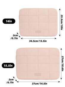 Cute Quilted Tablet Bag Laptop Bag, Soft Padded Laptop Protective Case With Grid Stitching, Anti-Fall And Shock-Absorbing, Suitable For School, Office, And Commuting Back To School Stuff Bag For School Work Laptop Bag For Women Mac Book Casemacbook Case College Essentials Laptop Sleeve