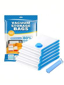 Large Capacity Vacuum Compression Storage Bags, Foldable To Save Space Luggage Bags, Clothes & Bedding Organizer Bags, Suitable For Wardrobe - Saves 80% Space, Moisture & Insect Proof - Clear - View 8