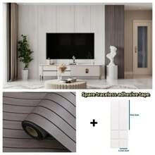 1 Roll 3D Foam Wallpaper - Self-Adhesive, Thickened Sxp Stripe Pattern For Ceilings, Partitions & Curved Indoor Spaces