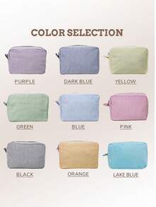 1pc Personalized Large Embroidered Name Letter Makeup Bag, Beach Vacation Storage Pouch, Tulle Cosmetic Organizer Bag, Large Capacity Clutch, Bridesmaid Gift, Toiletry Bag, Embroidered Name Outdoor Pouch - Multicolor - View 11