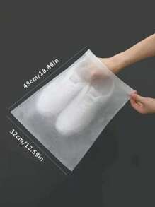 10/20/50pcs/Set 32 X 48 X 0.1 CM Non-Woven Fabric Shoe Storage Bag, Minimalist White Drawstring Dust-Proof Travel Shoe Bag For Travel