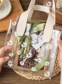 20 قطعة/مجموعة أكياس هدايا شفافة مطبوعة بطبعات زهرية، أكياس تسوق للهدايا، أكياس هدايا شفافة مقاومة للماء، أكياس هدايا شفافة صغيرة، أكياس هدايا شفافة، أكياس تغليف هدايا خريفية، مناسبة للأعراس والحفلات وأعياد الميلاد والتسوق والعطلات وديكور المنزل البسيط، أكياس هدايا بمقابض شفافة، أكياس هدايا زفاف شفافة، أكياس هدايا جماعية، لوازم حفلات العطلات، هدايا عيد الفصح، هدايا عيد الميلاد (الشريط غير مشمول)