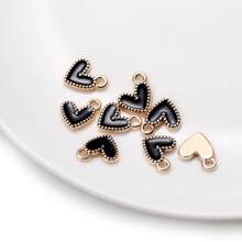 30 Piezas de Colgantes de Corazón de Metal Multicolor, Charms de Corazón Esmaltados de Aleación Miniatura para Hacer Collares, Pulseras, Manualidades DIY, Accesorios de Joyería, Suministros para el Día de los Enamorados