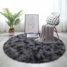 NetHong Circular Circle Round Mats Rugs Floor Carpets Small Extra Large Mats Modern Cheap Fashion Comfort Home Decor UK - Dark Grey - View 2